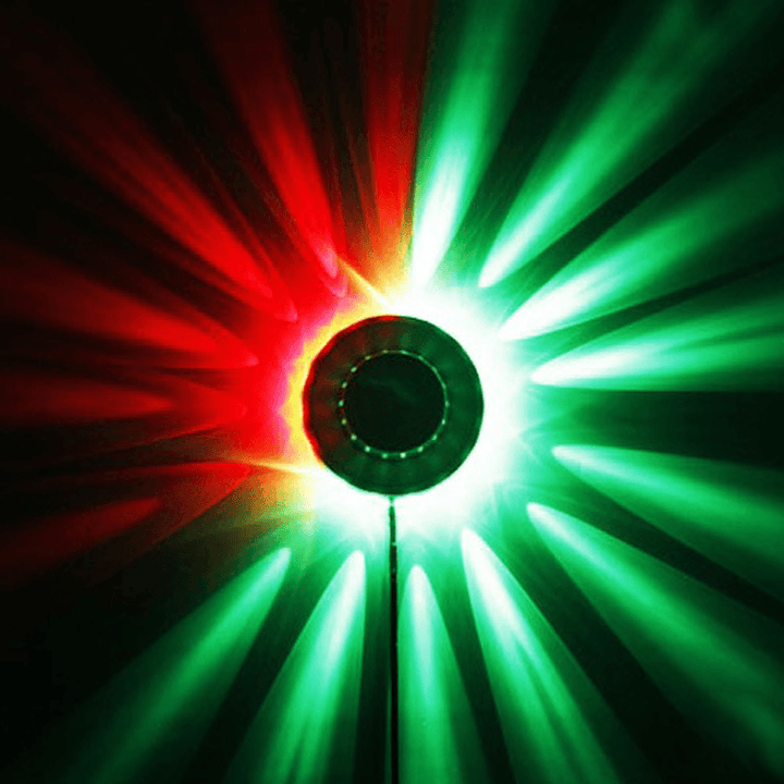 Mini 48LED 5W RGB Sunflower Laser Projector Lighting Disco Stage Light Bar DJ Sound Background Wall Light Christmas Party Lamp - MRSLM