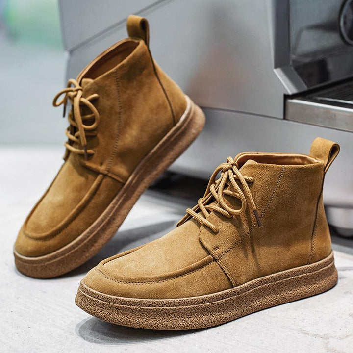 Men's Autumn And Winter Casual High-top Men's Shoes Retro Tooling Boots - MRSLM