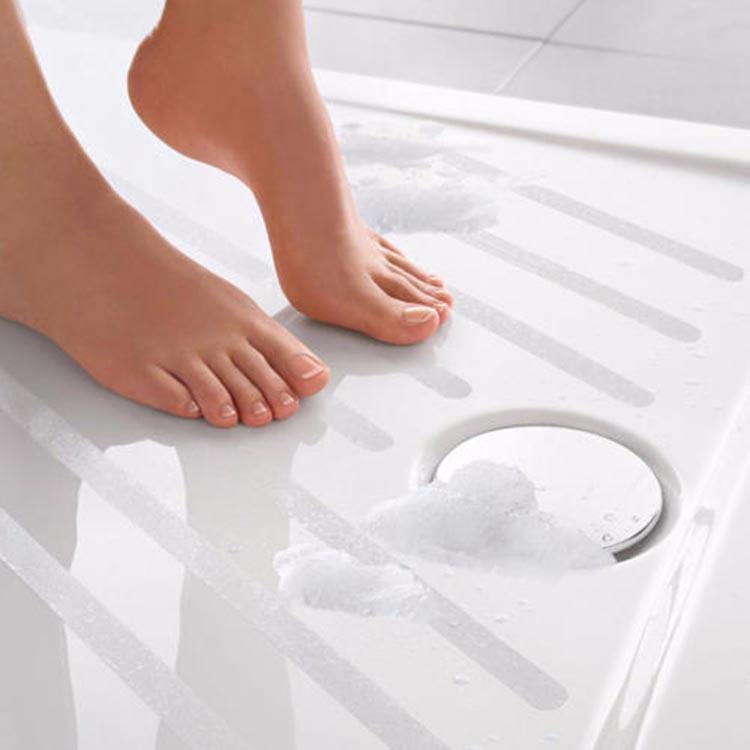 6Pcs PVC Bathroom Ceramic Tile Floor Anti Slip Stickers Bathtub Safety Tape Mat - MRSLM
