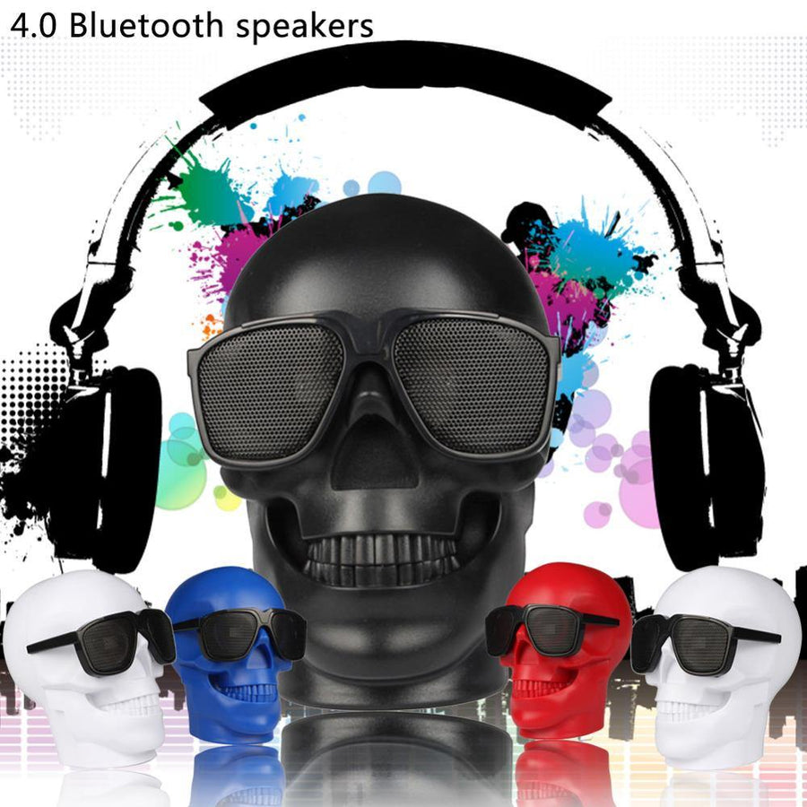 Skull with Sunglass Shape Wireless Bluetooth Speaker - MRSLM