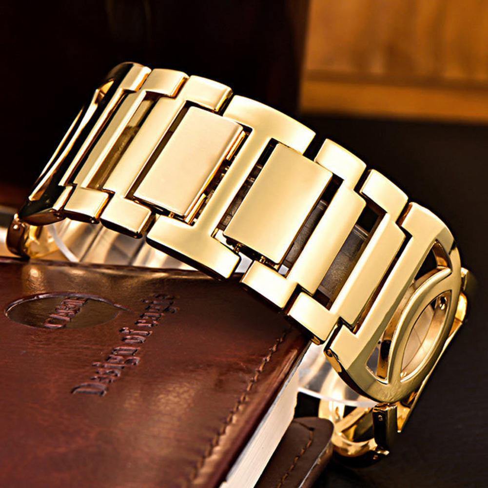 Women Shiny Rhinestone Stainless Steel Bangle Bracelet Dress Quartz Wrist Watch - MRSLM