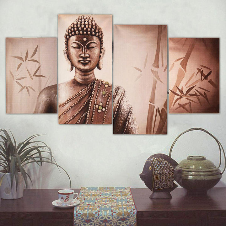 4Pcs Canvas Print Paintings Waterproof Wall Decorative Print Art Pictures Frameless Wall Hanging Decorations for Home Office - MRSLM