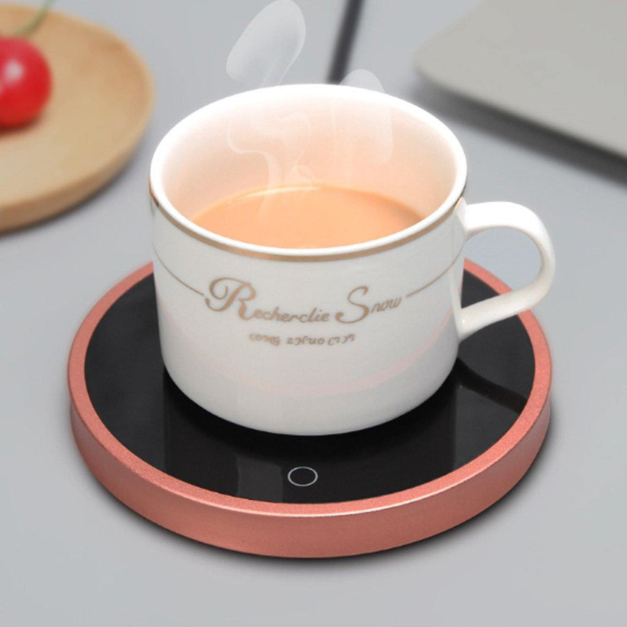 15W PTC Heat Glass Heater Milk Tea Coffee Hot Beverage Mug Warmer Cup Mat Pad - MRSLM
