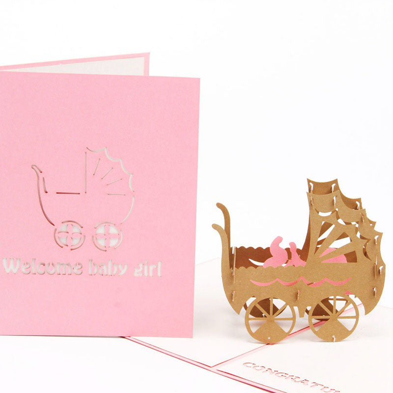 3D Cute Handmade Baby Party Invitation