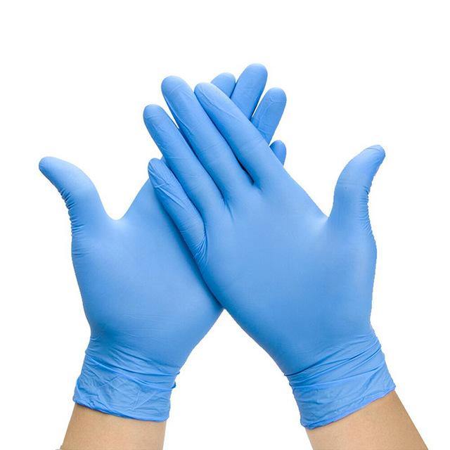 100PCS/Set Blue Latex Gloves Waterproof Nitrile Gloves Disposable Glove Rubber Gloves Kitchen Cooking Gloves Cleaning Gloves - MRSLM