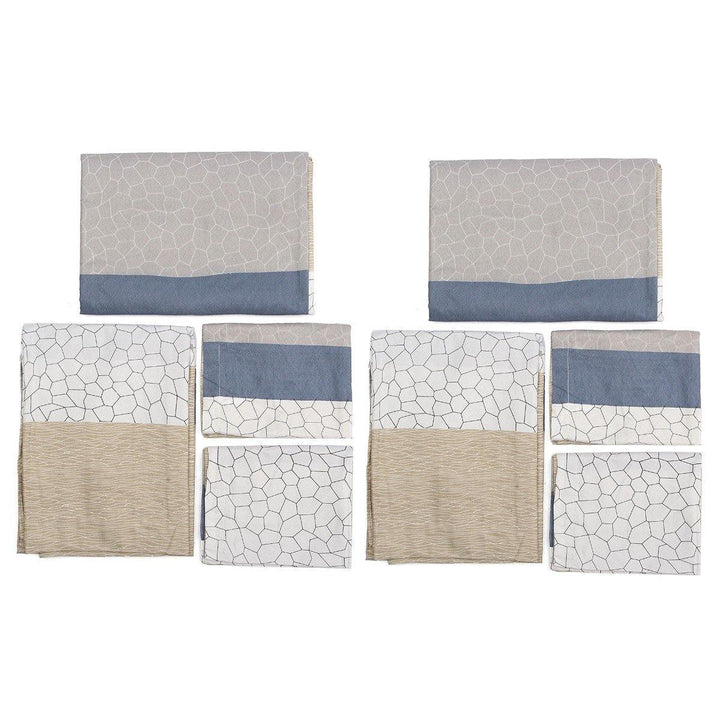 1.5m/1.8m 4 pcs Cotton Bedding Set Pillowcase Quilt Duvet Cover Flat Sheet Elegent Noble Bedding - MRSLM