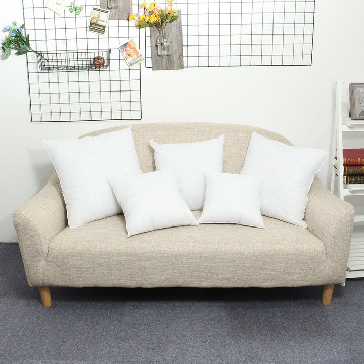 5 Size White Cushion Throw Pillow Sofa Waist Pillowcase Filler Inner PP Cotton - MRSLM