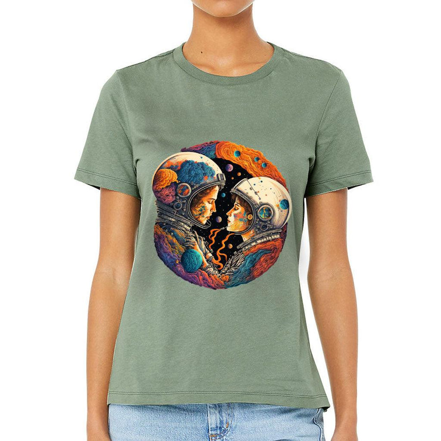 Love Astronaut Women's T-Shirt - Fantasy T-Shirt - Art Relaxed Tee - MRSLM