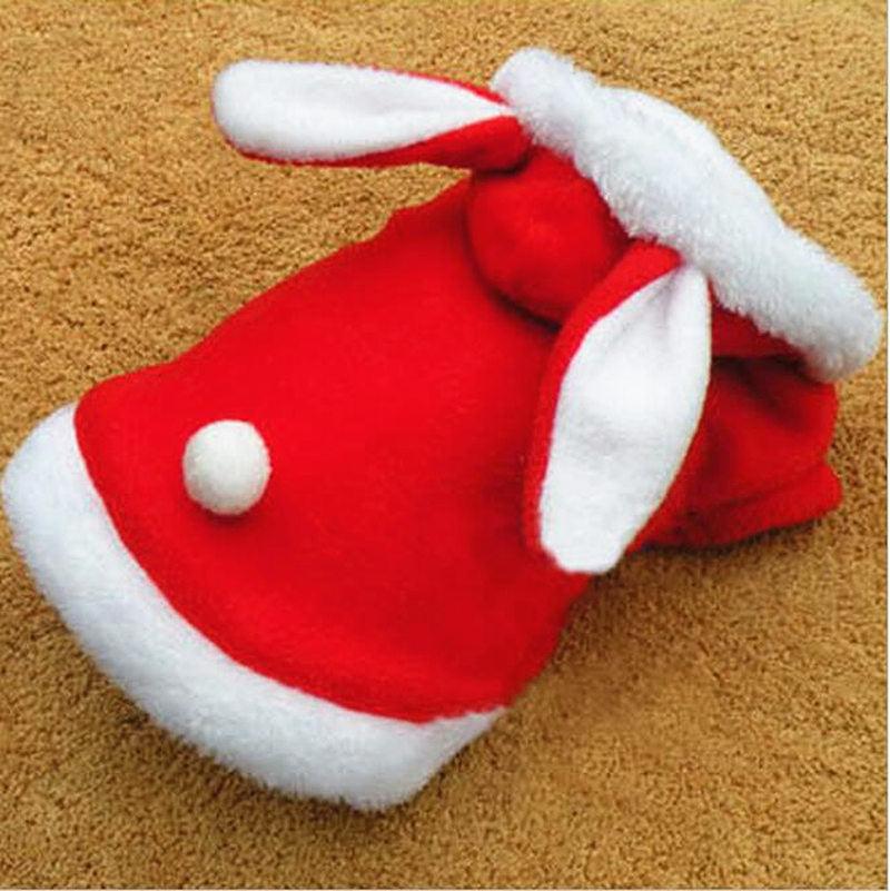 Christmas Pet Clothes Fashion Cute Rabbit Plush Dog Apparel Pet Hoodie Costume Winter Clothing - MRSLM