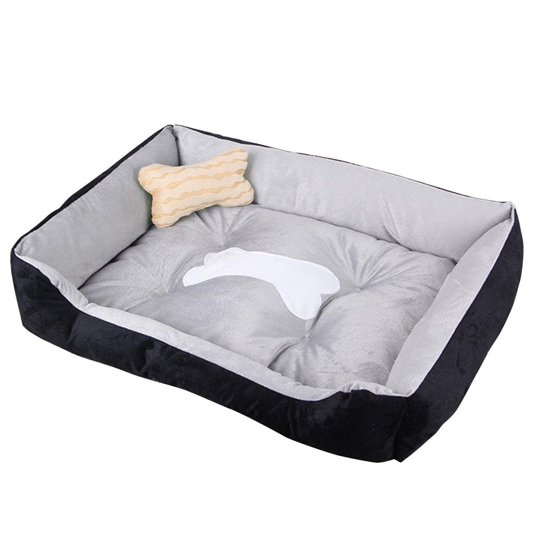 Waterproof Warm Winter Pet Bed With Bone Decoration For Large Dog Puppy Kennel Pet Supplies - MRSLM