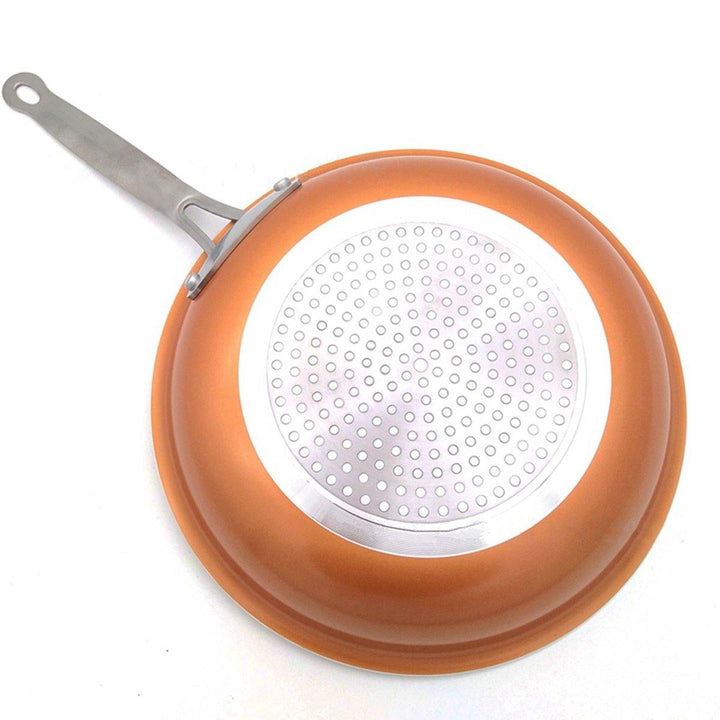 8/10/12 Inch Non Stick Copper Frying Pan Universal For Gas & Induction Cooker - MRSLM