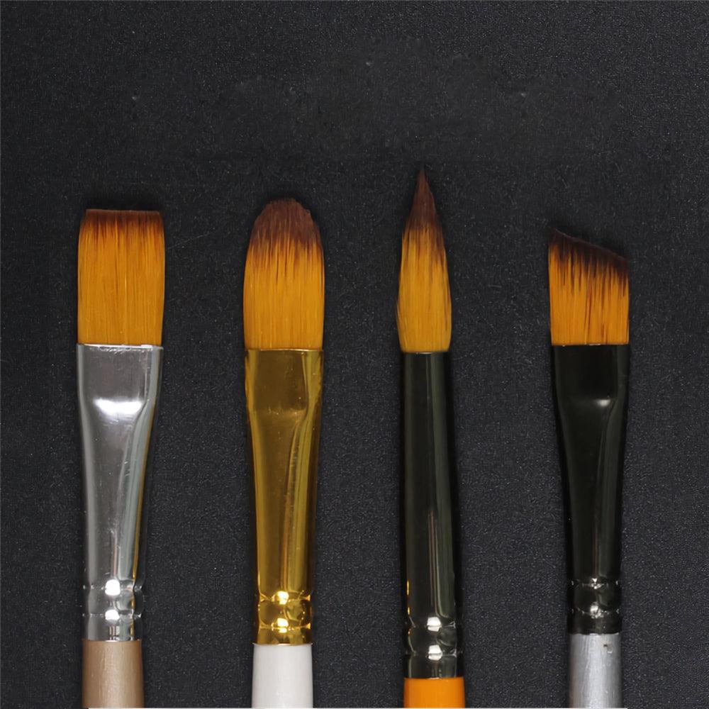 Giorgione 5pcs/set Painting Brush Set Gouache Paint Different Shape Nylon Oil Watercolor Brush Set Stationery Art Supplies - MRSLM