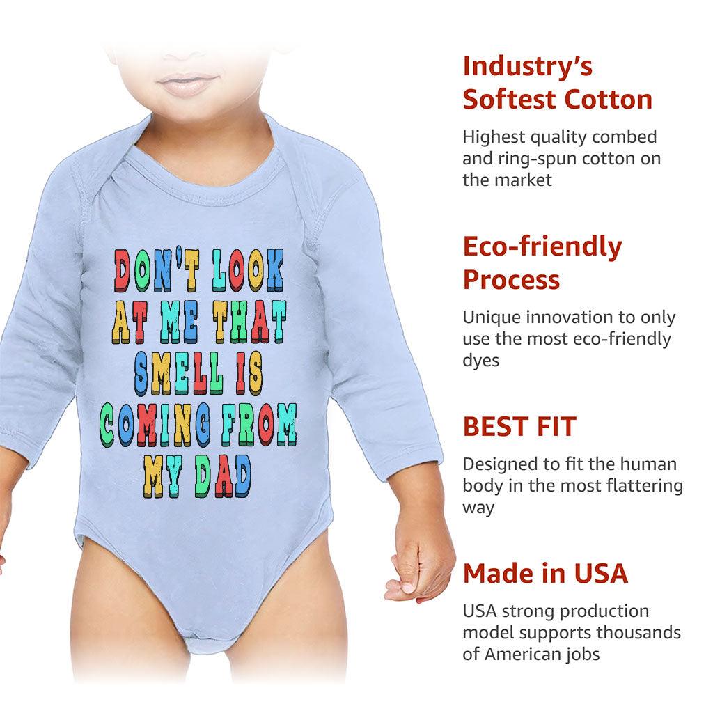 Funny Quote Baby Long Sleeve Onesie - Cool Baby Long Sleeve Bodysuit - Colorful Baby One-Piece - MRSLM