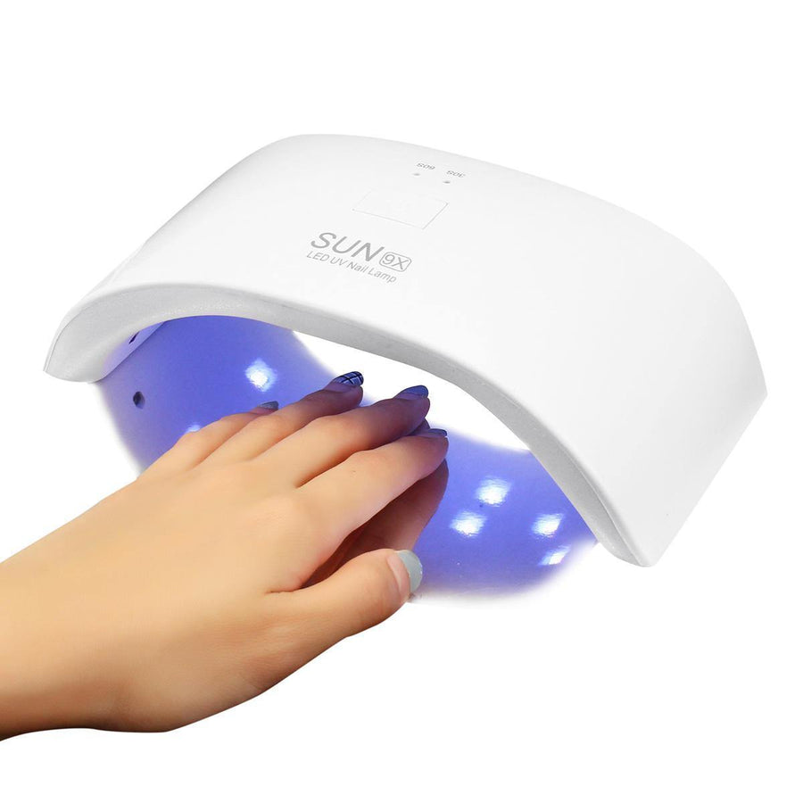 USB Portable 36W 12 LED Lamp Nail Dryer Machine White Manicure Tool Curling UV Gel Polish Salon - MRSLM