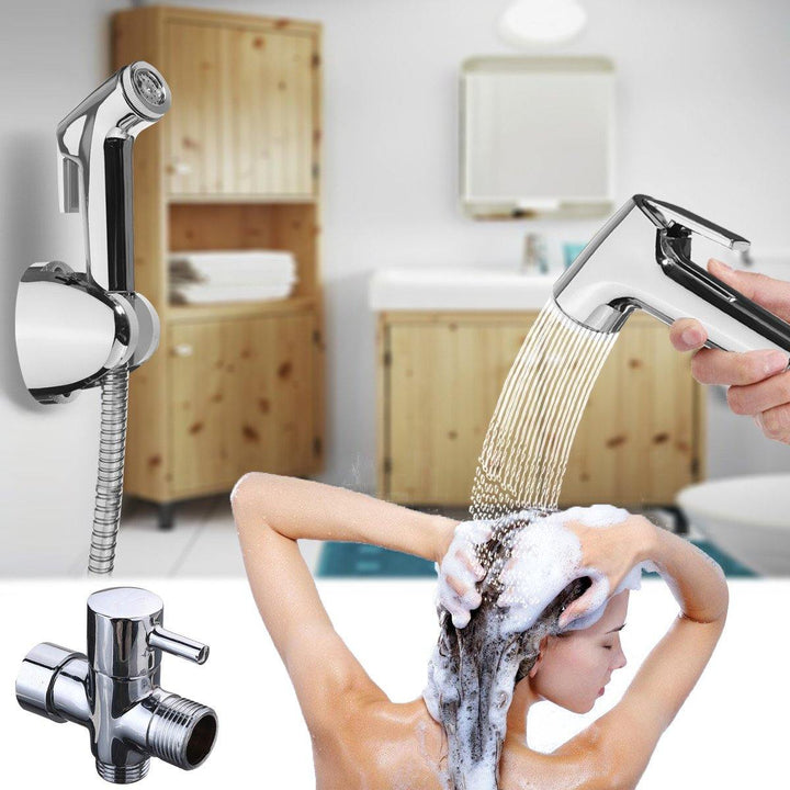 Bathroom Toilet Bidet Shower Douche Sprayer Head Hose Clean Kit Shattaf Handheld - MRSLM