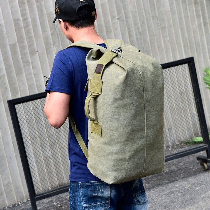 Man's Canvas Travel Backpack