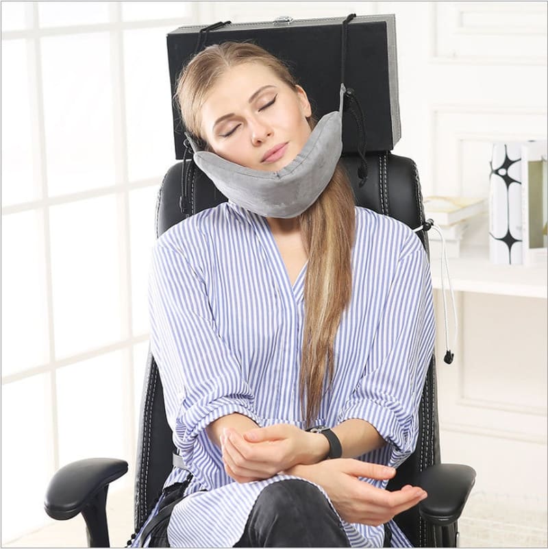 Inflatable Memory Foam Travel Pillow