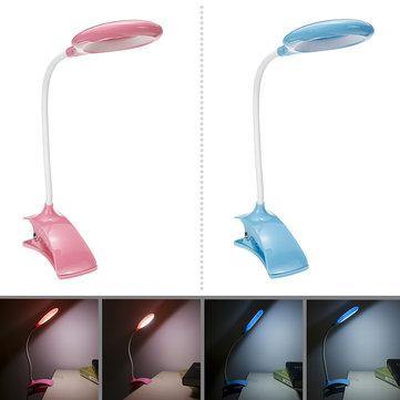 USB Rechargeable Touch Sensor LED Desk Table Lamp Dimmable Clip-On Reading - MRSLM