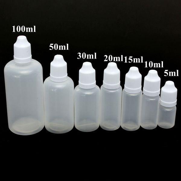 1pcs 5-100ml Empty Plastic Squeezable Eye Liquid Dropper Bottles - MRSLM
