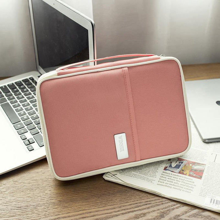 Fashion Large Leisure Bag Multifunctional Storage Bag for Travel Business Tickets Credit Cards Book iPad Organizer - MRSLM