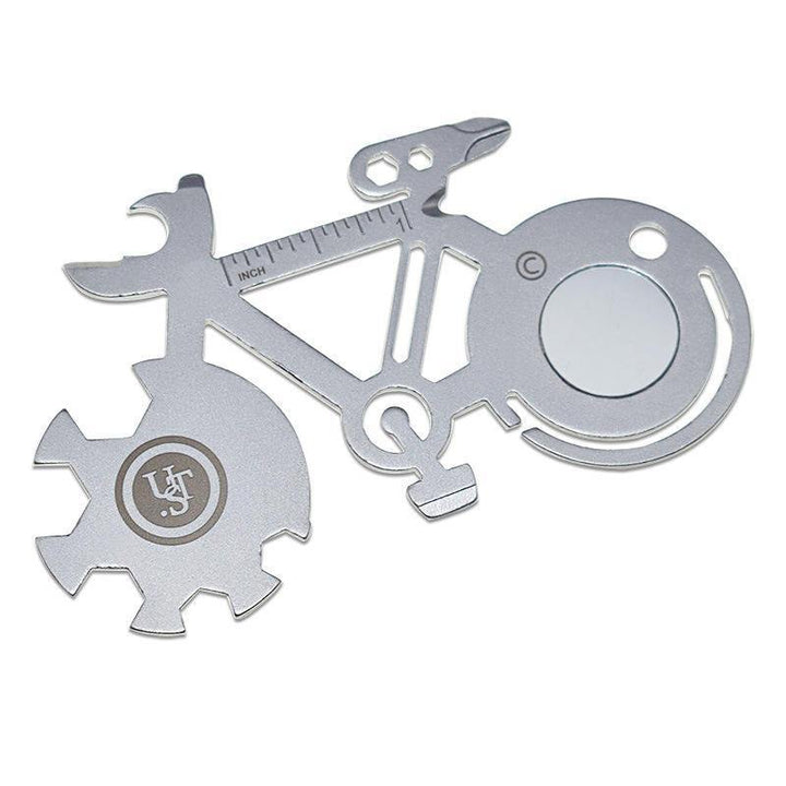 Multifunctional Stainless Steel Tool Card Bicycle Modeling EDC Card Tools Wrench Screwdriver Bottle Opener - MRSLM
