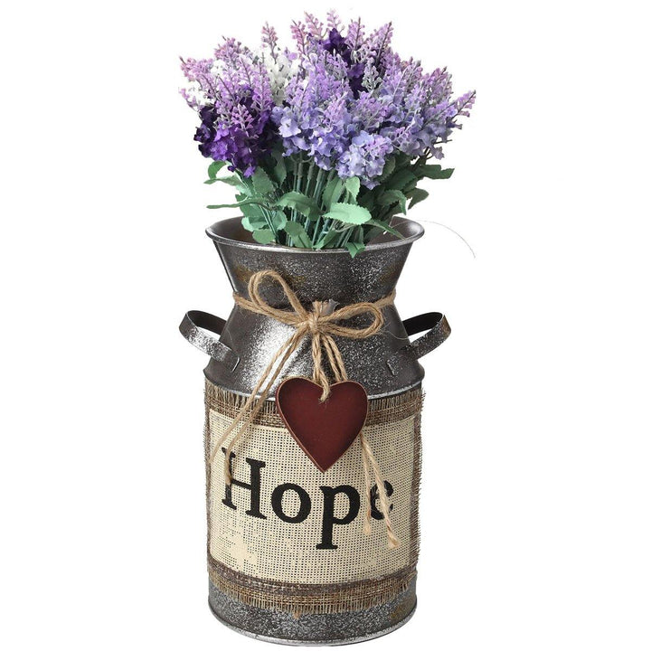 Garden Rustic Vintage Shabby Metal Flower Pot Wedding Flower Vase Plant Pot Jug Home Decorations - MRSLM