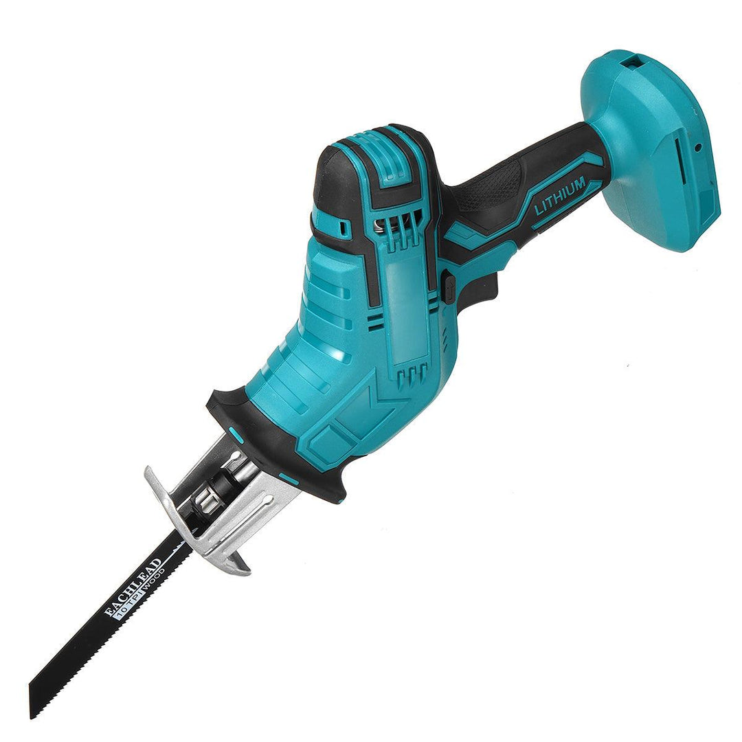 18V 10mm Coedless Handheld Electric Reciprocating Saw Variable Speed Electric Saw With 4X Saw Blades Adapted To Makita Battery - MRSLM