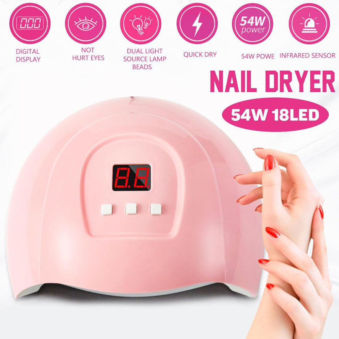 54W LED Nail Dryer Machine Phototherapy Machine Quick-Dry Induction Dryer - MRSLM