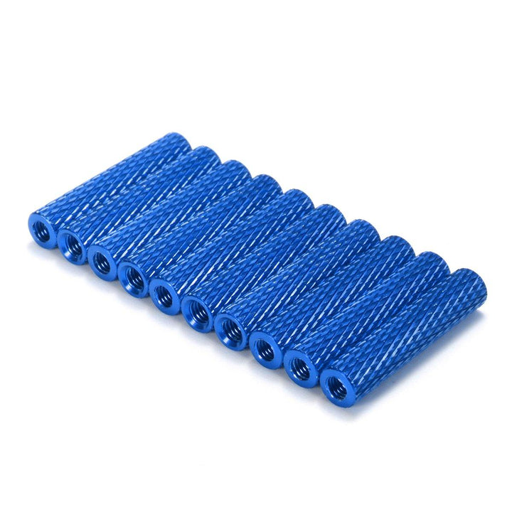 Suleve™ M3AS17 50Pcs M3 25mm Knurled Standoff Aluminum Alloy Anodized Spacer - MRSLM
