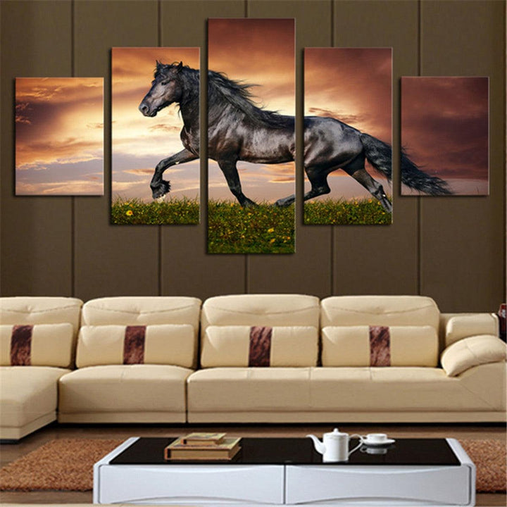 Modern Wall Home Decoration Art Running Horse Painting Hanging Picture Home Living Room Wall Art Decoration no Frame - MRSLM