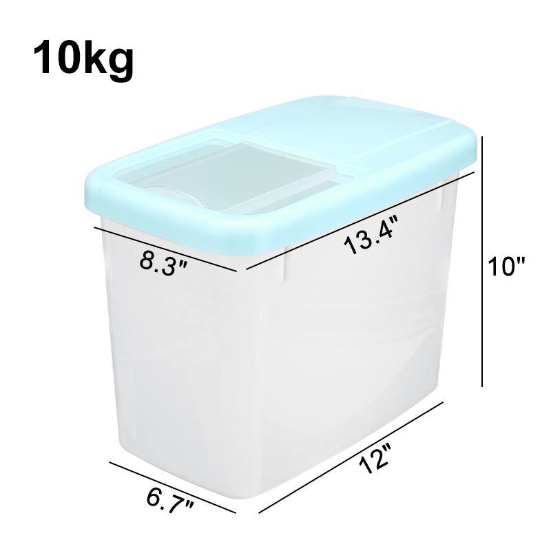 7.5/10KG Plastic Cereal Dispenser Storage Box Kitchen Food Grain Rice Container - MRSLM