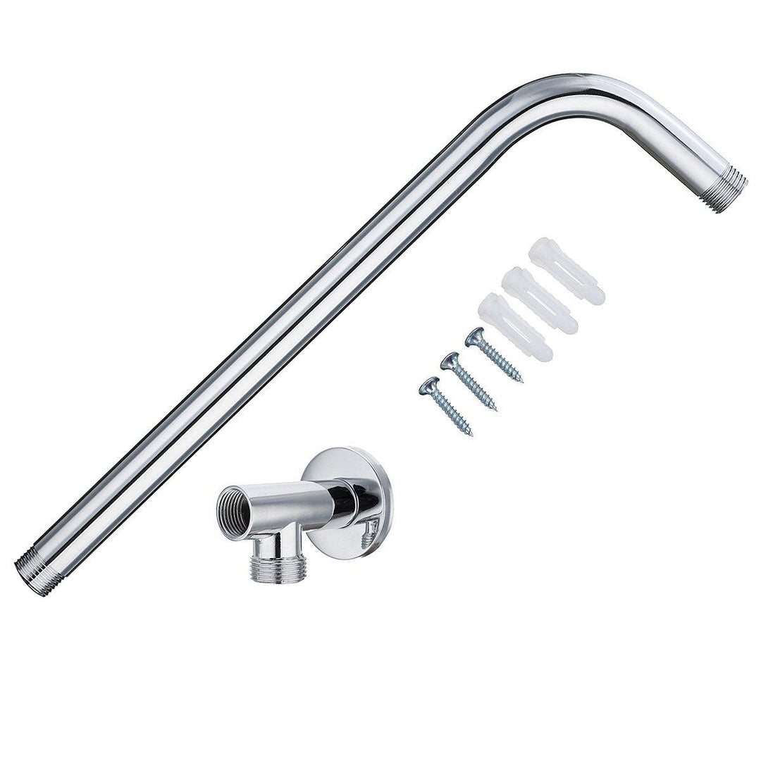 Stainless Steel Shower Extension Arm Home Bathroom Wall Mounted Shower Head Pipe - MRSLM