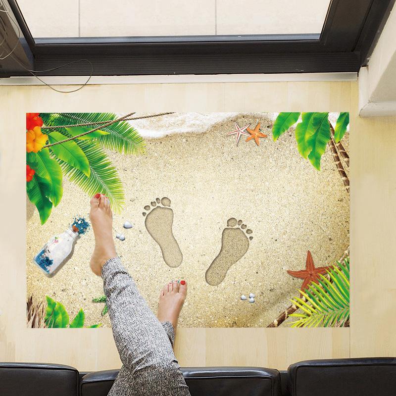 Miico 3D Creative PVC Wall Stickers Home Decor Mural Art Removable Beach Wall Decals - MRSLM