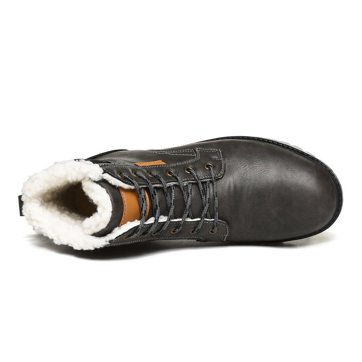 Winter Martin Boots Men's Plus Velvet Thick Korean Style Tide All-match - MRSLM
