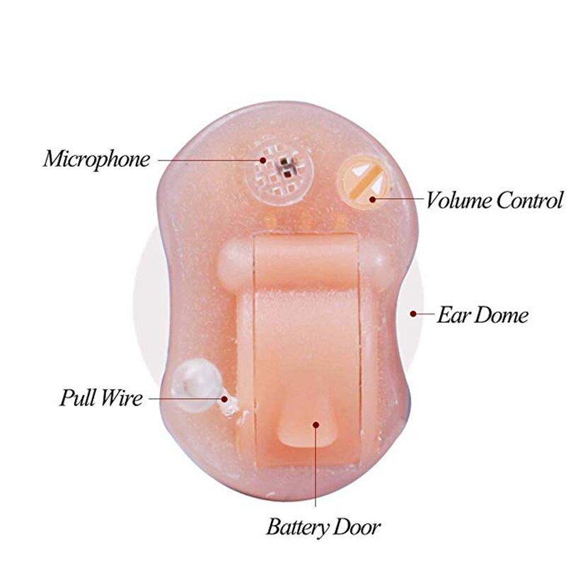 Invisible Small Inner Ear Wireless Hearing Aids - Best Sound Amplifier with Adjustable Mini CIC Design for Left/Right Ear - MRSLM