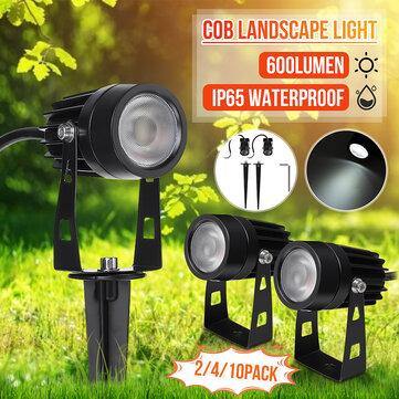 2PCS/4PCS/10PCS 12V 5W COB LED Lawn Lamp Pure White Outdoor Waterproof Garden Spotlights Landscape Yard Flood Light - MRSLM