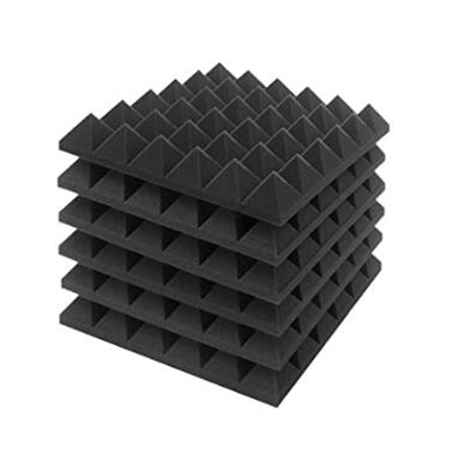 6Pcs Acoustic Foam Studio Soundproofing Foam Wedges Wall Tiles 12 x 12 x 2inch - MRSLM