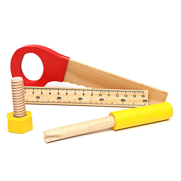 Children's Simulate Repair Toolbox Wooden Disassembly Nut Toy Simulation Tool Kit Logical Thinking Brain Training Toys For Kids - MRSLM
