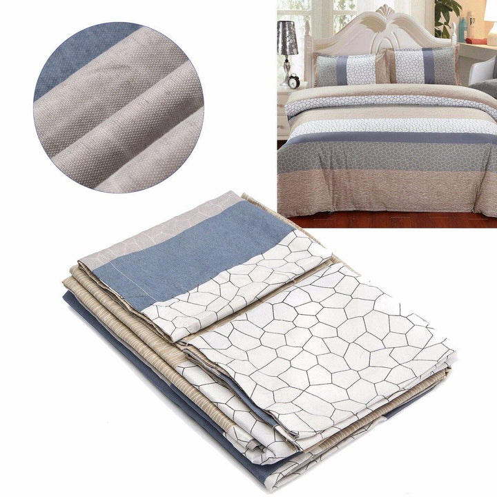 1.5m/1.8m 4 pcs Cotton Bedding Set Pillowcase Quilt Duvet Cover Flat Sheet Elegent Noble Bedding - MRSLM