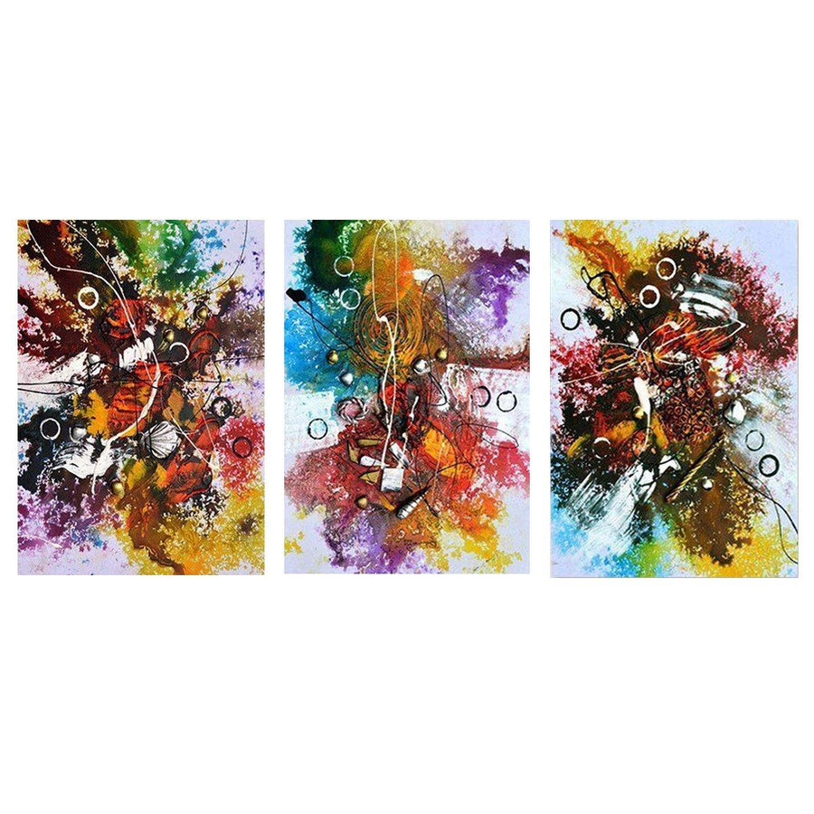 3Pcs Modern Abstract Canvas Paintings Wall Decorative Print Art Pictures Frameless Wall Hanging Decorations for Home Office - MRSLM