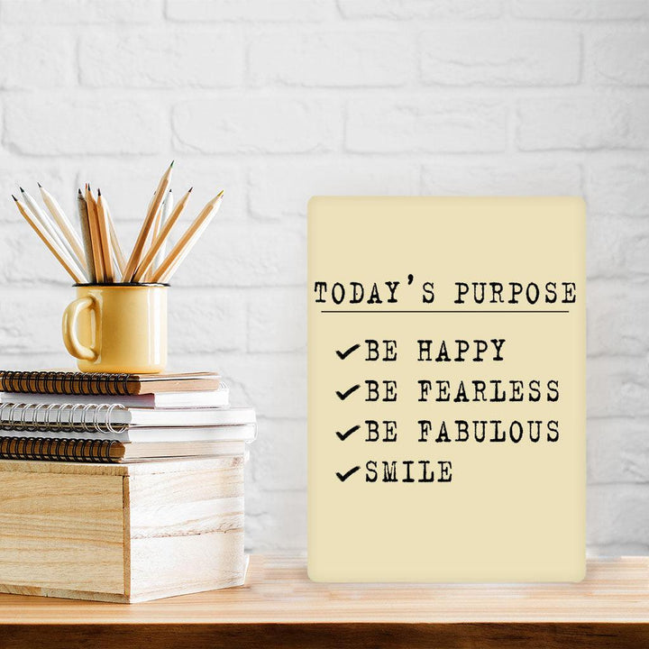 Today's Purpose Metal Photo Prints - Quote Decor Pictures - Graphic Decor Pictures - MRSLM